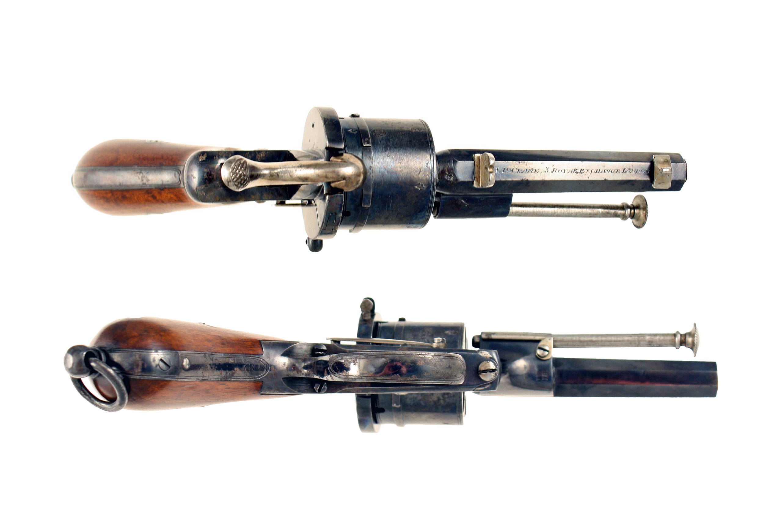 A Fine Cased Pin-Fire Revolver retailed by J. H. Crane of London. - Image 3