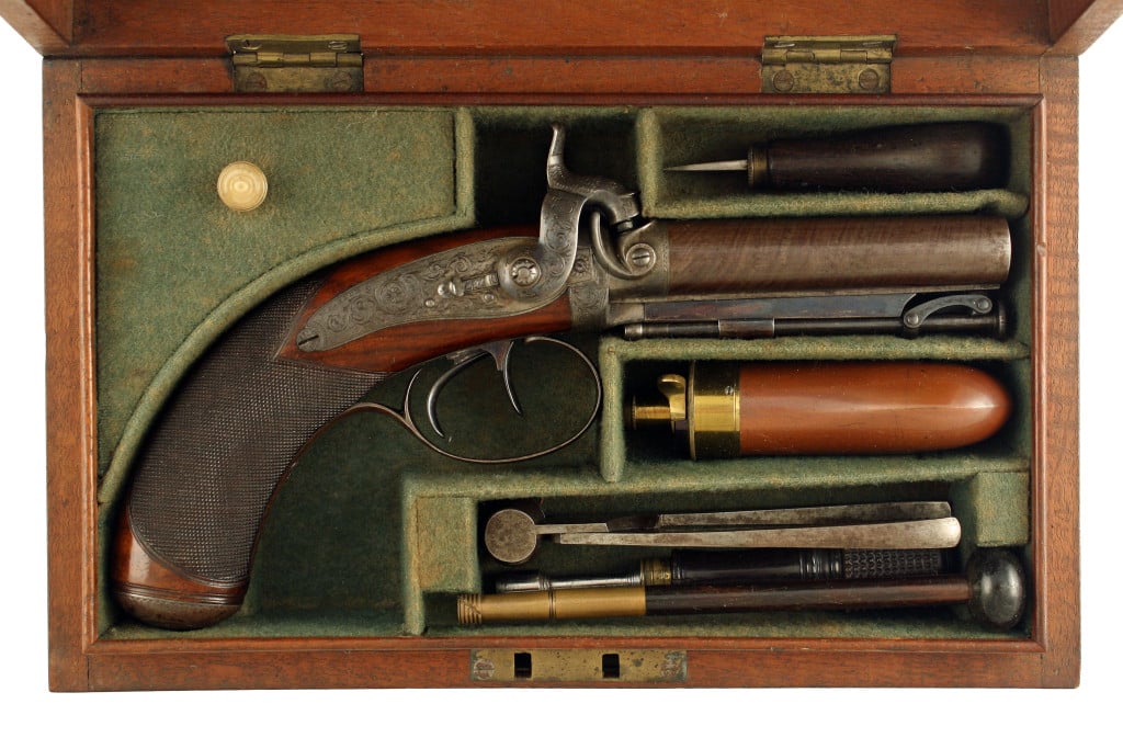 A Stunning D.B. Percussion Pistol by Parker of London. - Image 2