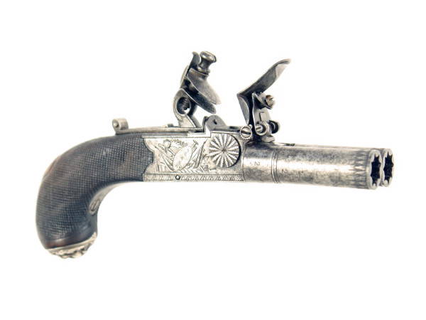 A Scarce Side by Side Flintlock Pocket Pistol.