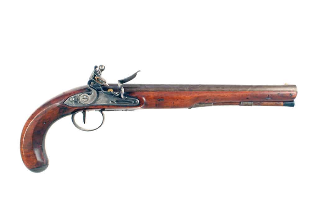 A Flintlock Duelling Pistol by Wogdon.