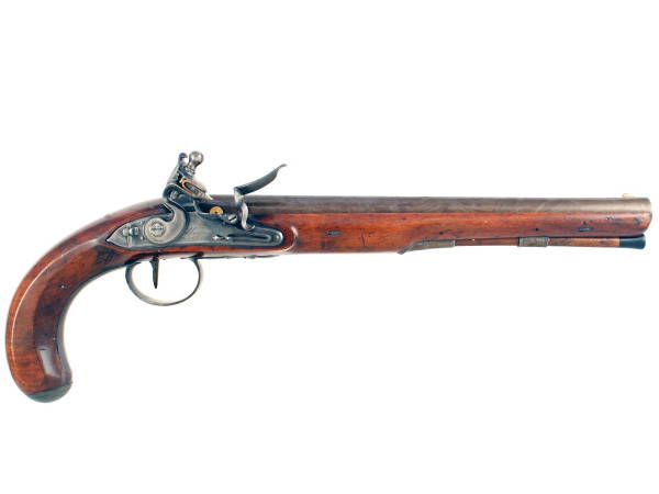 A Flintlock Duelling Pistol by Wogdon.