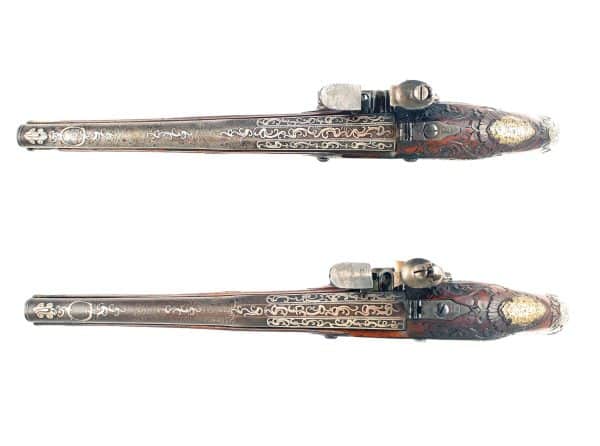 An Elaborate Pair of Austrian Flintlock Holster Pistols. - Image 5