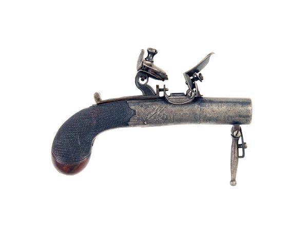 A Small Round Framed Pocket Pistol by Andrews of London. - Image 3