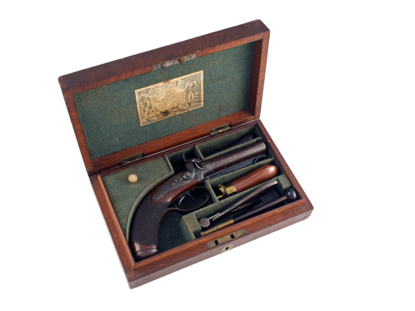 A Stunning D.B. Percussion Pistol by Parker of London.