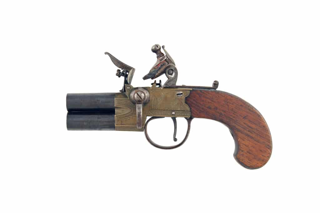 A Bronze Framed Tap Action Pistol by Barnes of Andover. - Image 2