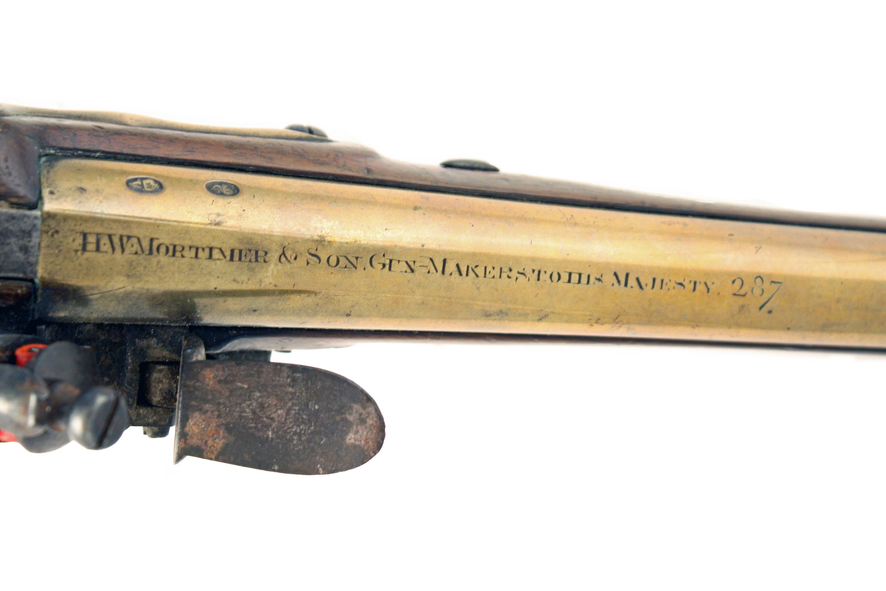 An Incredibly Rare Pair of Mail Coach Pistols by H.W. Mortimer No. 287. - Image 6