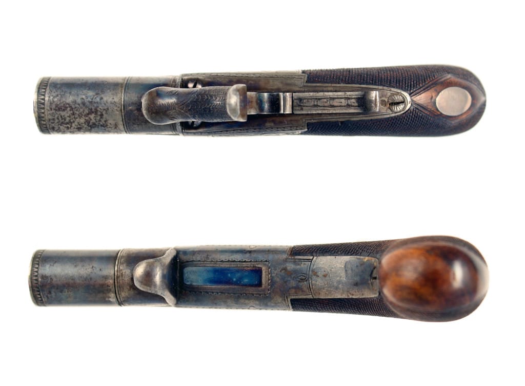 A Clean 54 Bore Percussion Turn Over Pistol by John Blissett. - Image 3