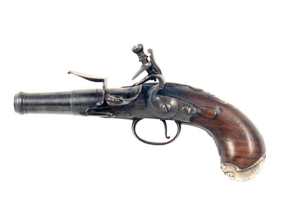 A Rare 38 Bore Left Handed Lock Queen Anne Pocket Pistol by Freeman.