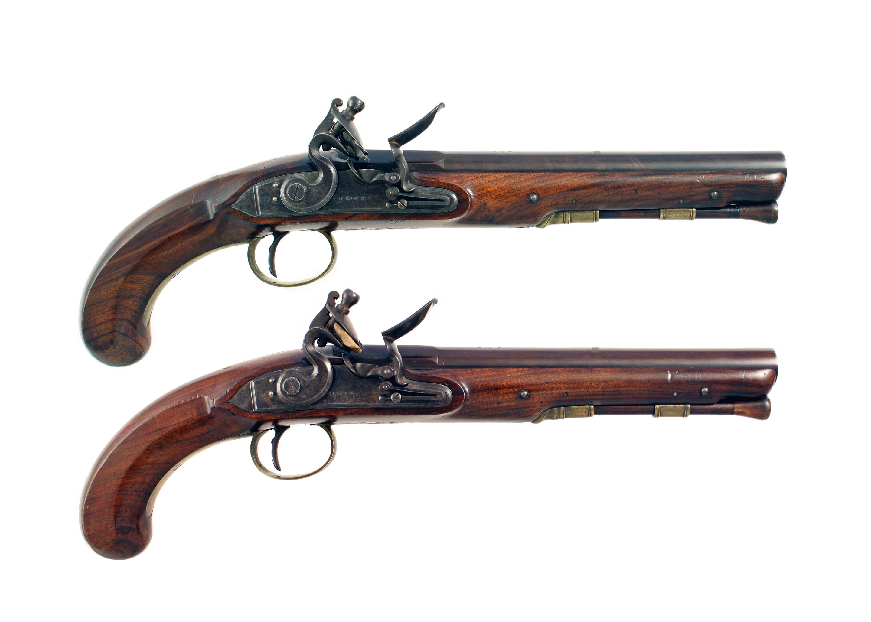 A Superb Pair of Flintlock Officers Pistols by H. Nock. - Image 2
