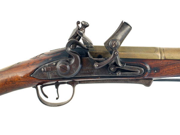 A Rare Self-Priming Brass Barrelled Flintlock Blunderbuss