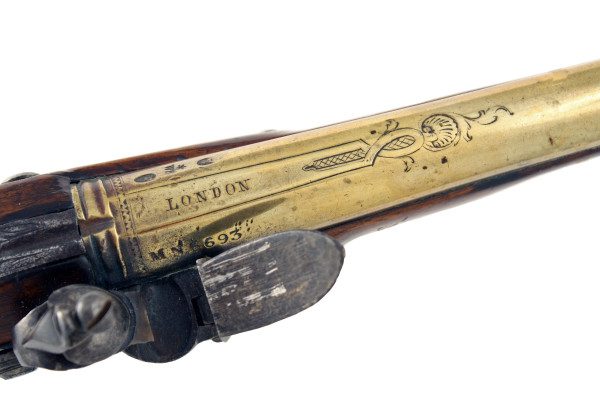 A Flintlock Blunderbuss Pistols by Geo Alley. - Image 3