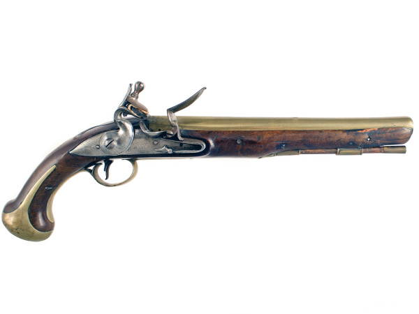 A Flintlock Holster Pistol by Hadley of London.
