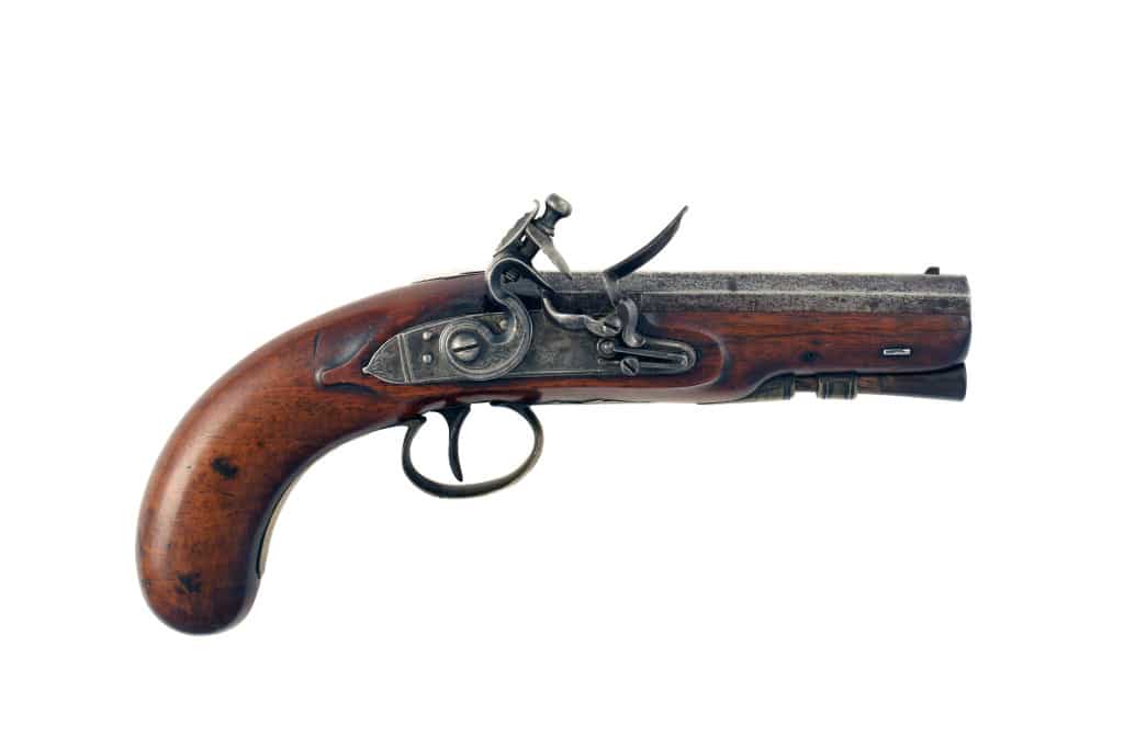 A Flintlock Overcoat Pistol signed Twigg.