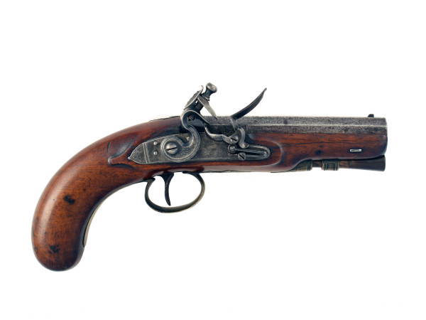 A Flintlock Overcoat Pistol signed Twigg.