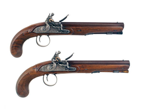 A Superb Pair of Flintlock Officers Pistols by Jn Jones & Son.