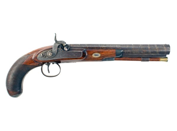 A Good 40 Bore Percussion Duelling Pistol by D. Gass of London.