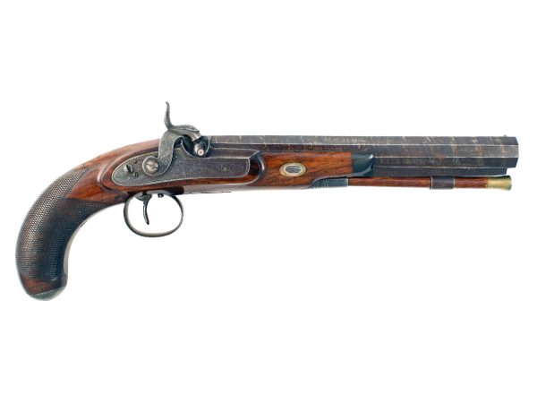 A Good 40 Bore Percussion Duelling Pistol by D. Gass of London.