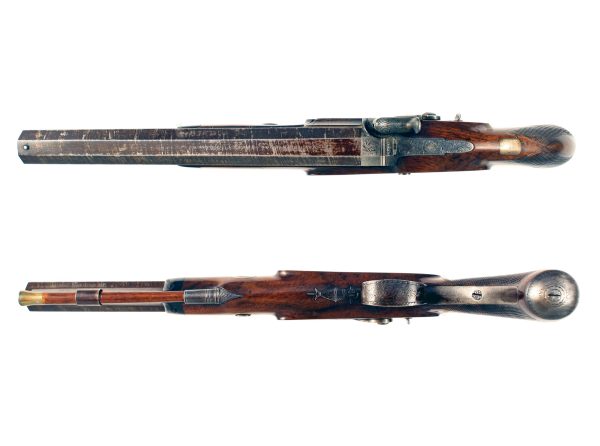 A Good 40 Bore Percussion Duelling Pistol by D. Gass of London. - Image 3