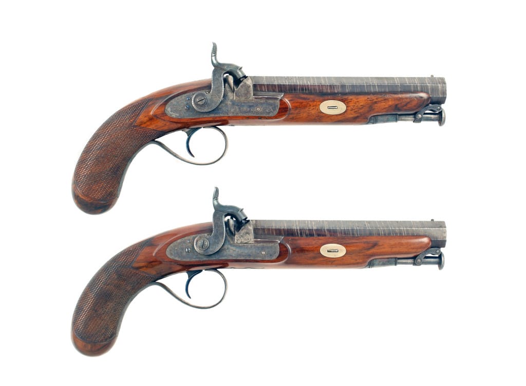 A Fine Cased Pair of Percussion Officers Pistols. - Image 7