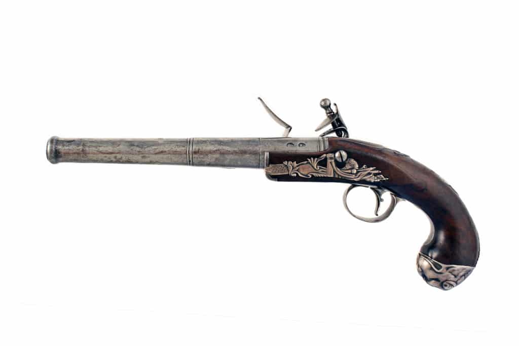 A Pair of Flintlock Queen Anne Pistols by Haywood. - Image 7