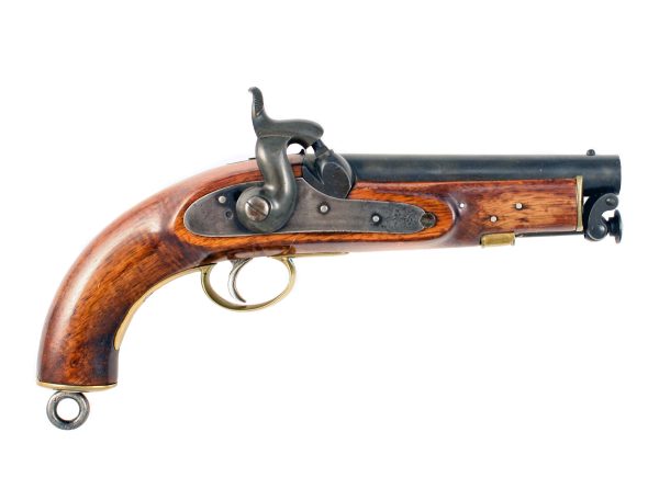 A 25-Bore Percussion Coastguard Pistol, dated 1849.