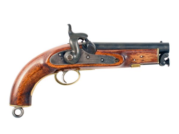 A 25-Bore Percussion Coastguard Pistol, dated 1849.