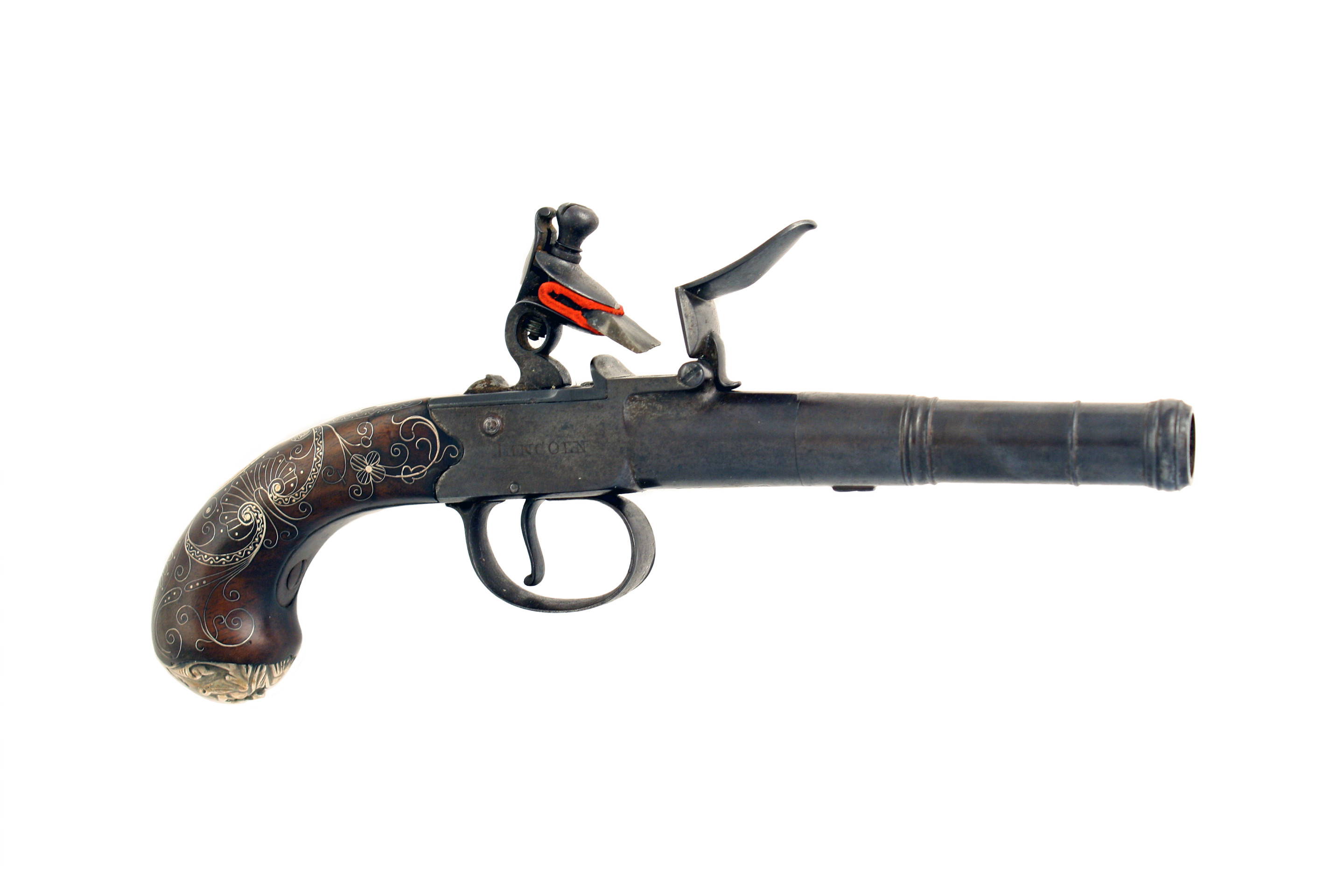 A Superb Pair of Silver Mounted Pistols by Barber, Lincoln. - Image 2