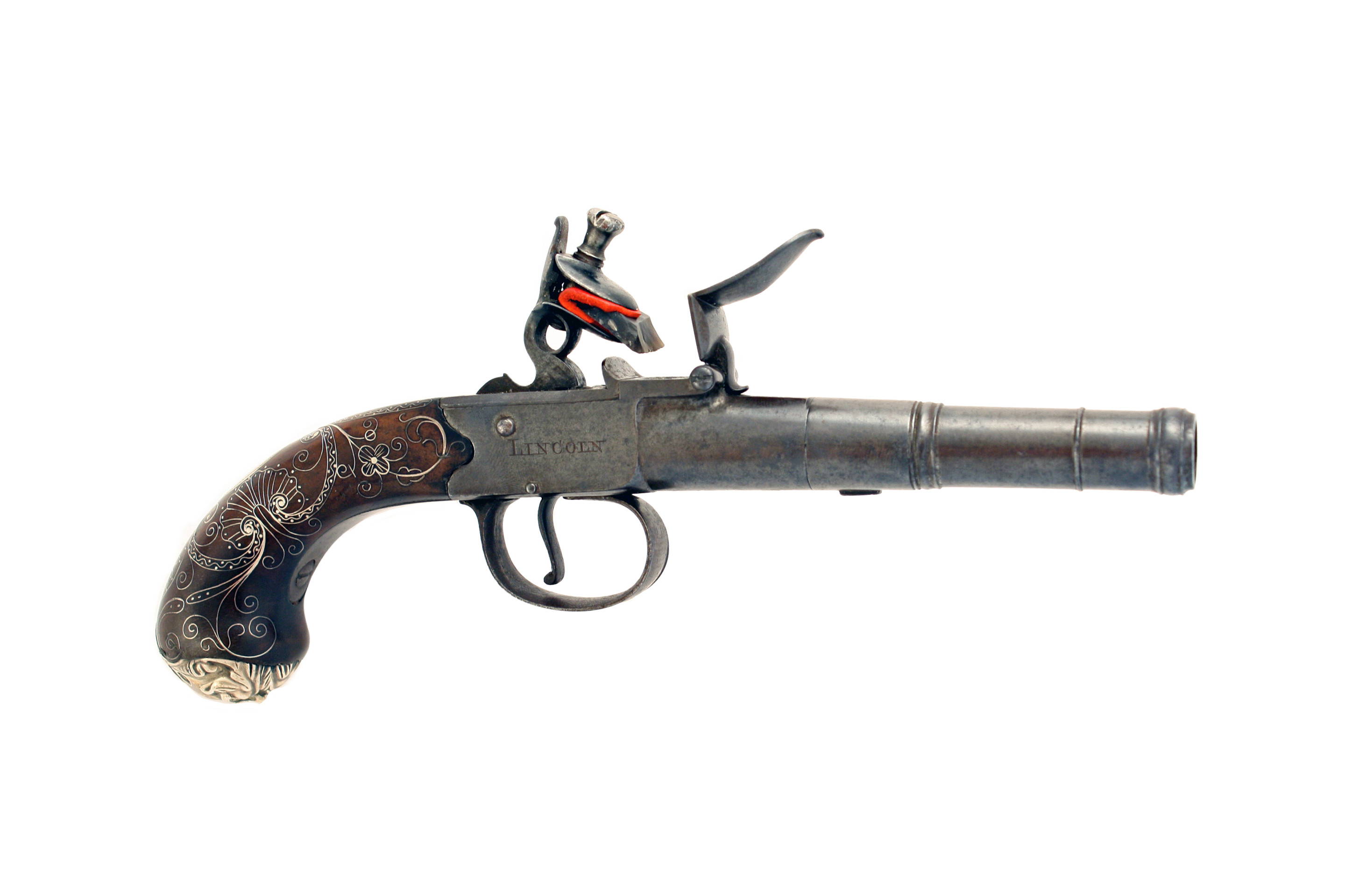 A Superb Pair of Silver Mounted Pistols by Barber, Lincoln. - Image 7