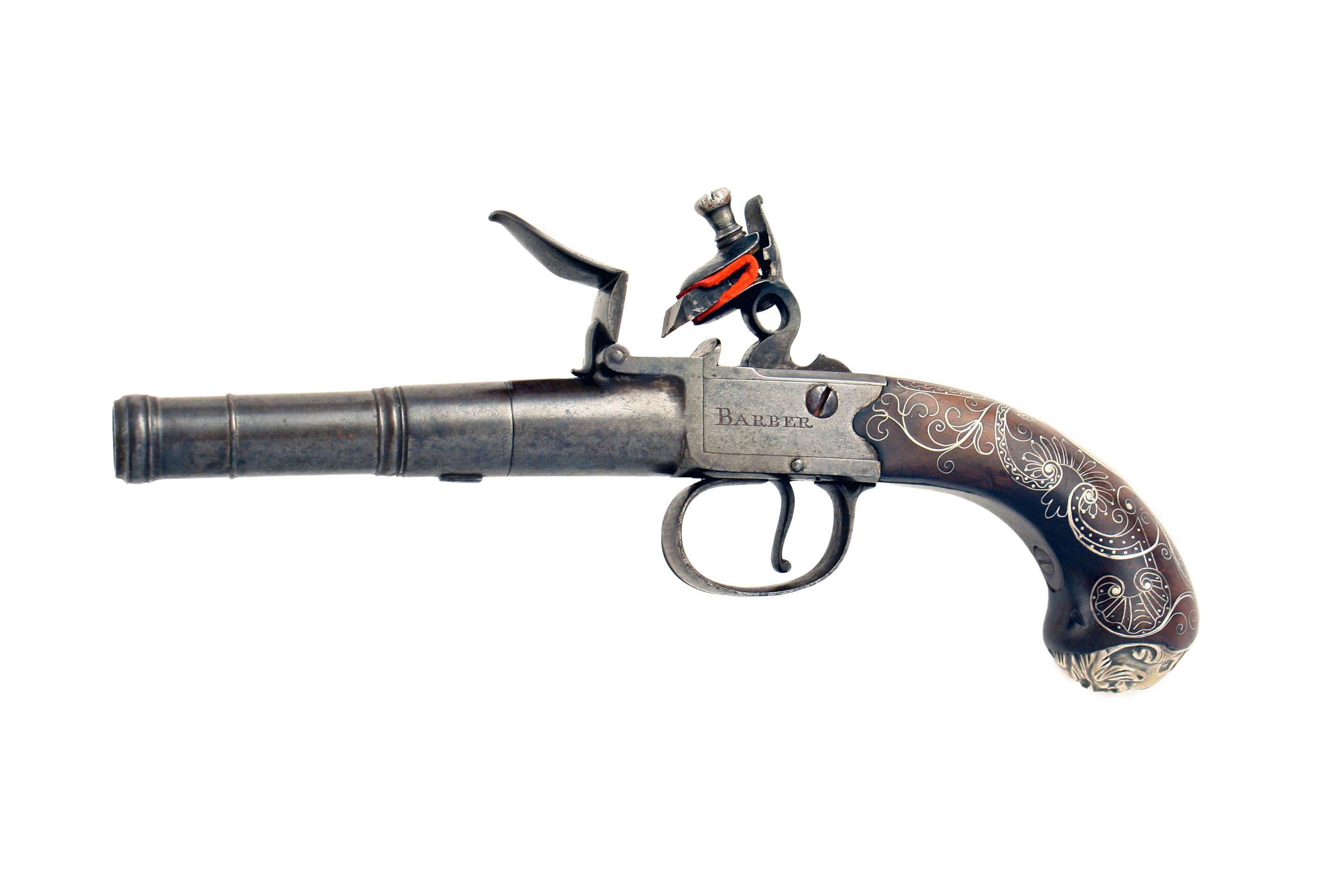 A Superb Pair of Silver Mounted Pistols by Barber, Lincoln. - Image 6