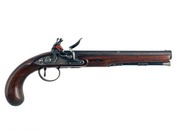 A Flintlock Duelling Pistol by Wogdon