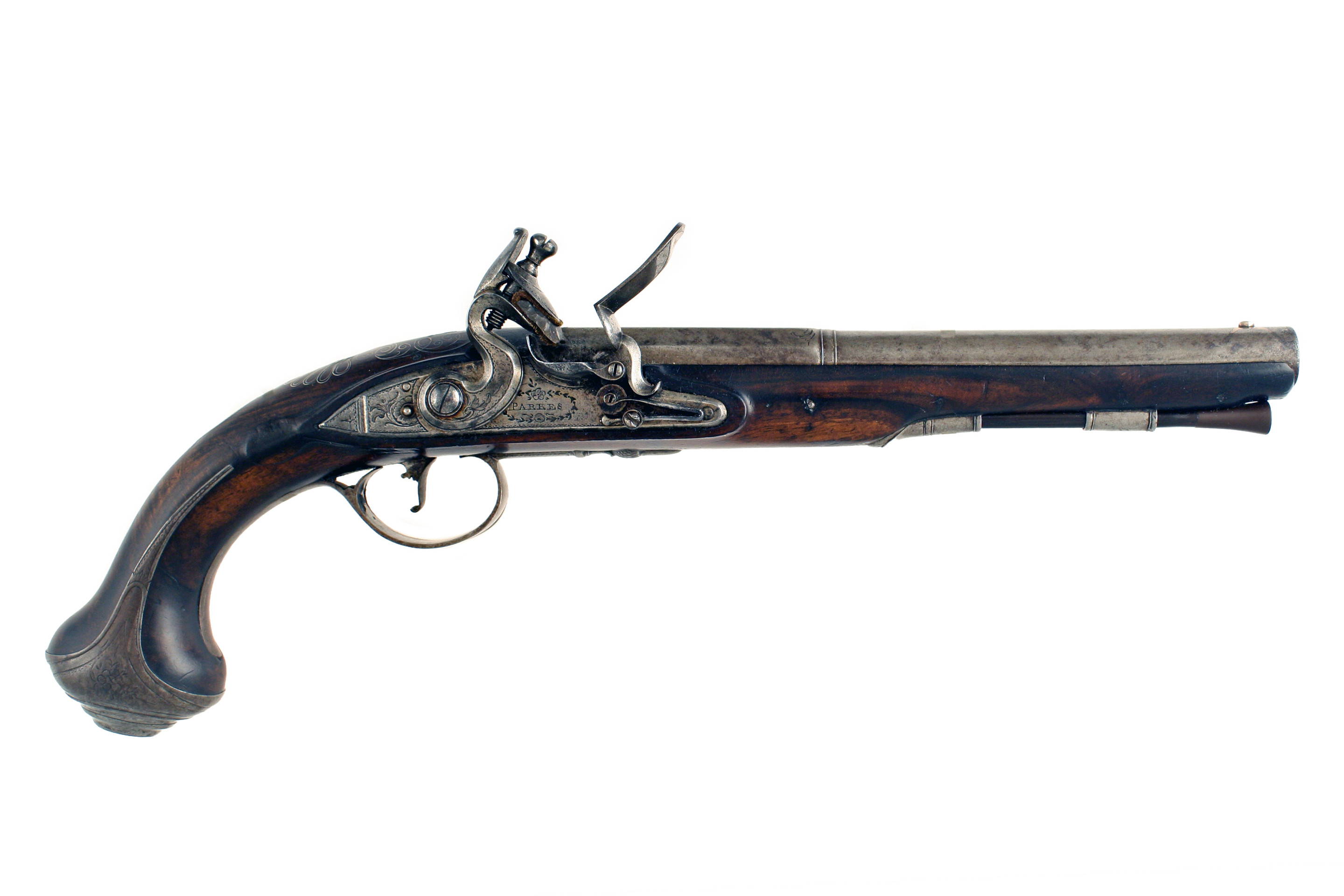 A Flintlock Holster Pistol by Parkes
