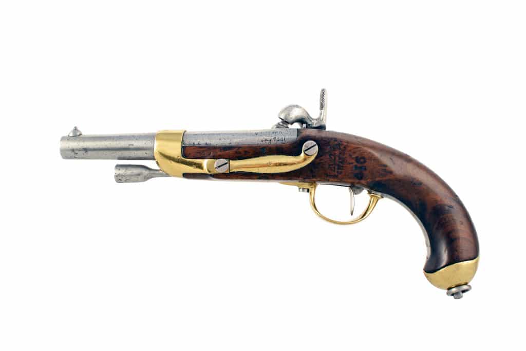A French 1822 Model Percussion Pistol. No. 1446. - Image 4