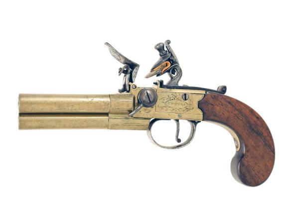 A Rare Three Barrelled Flintlock Pistol by Thomas