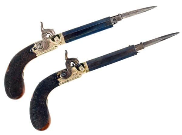 A Cased Pair of Percussion Pocket Pistols by Harvey & Co. Plymouth - Image 5