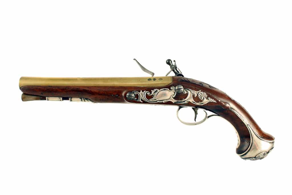 A Superb Pair of Silver Mounted Flintlock Holster Pistols by Griffin. - Image 6