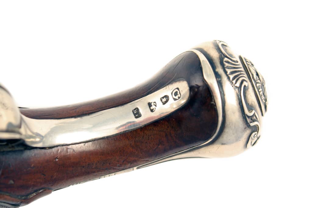 A Superb Pair of Silver Mounted Flintlock Holster Pistols by Griffin. - Image 8