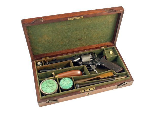 A Good Cased 54 Bore Percussion Double Trigger Tranter, retailed by Thos. Williams, South Castle Street, Liverpool.