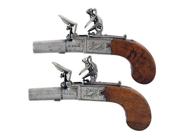 A Pair of Flintlock Pocket Pistols by D.Egg, London. - Image 5