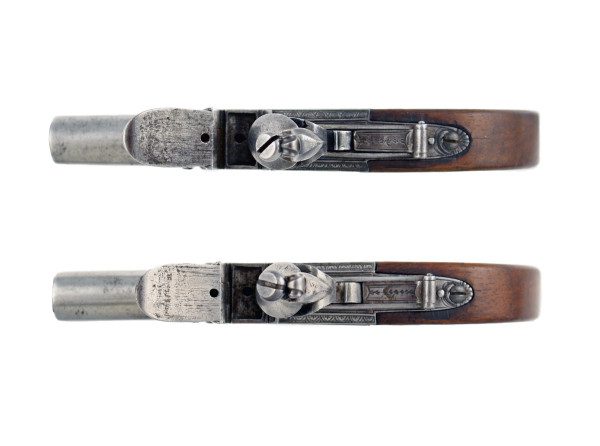 A Pair of Flintlock Pocket Pistols by D.Egg, London. - Image 2