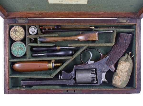 A Cased 54-Bore Deane Adams & Son 5-Shot Percussion Revolver, Serial No. 19329R. - Image 2