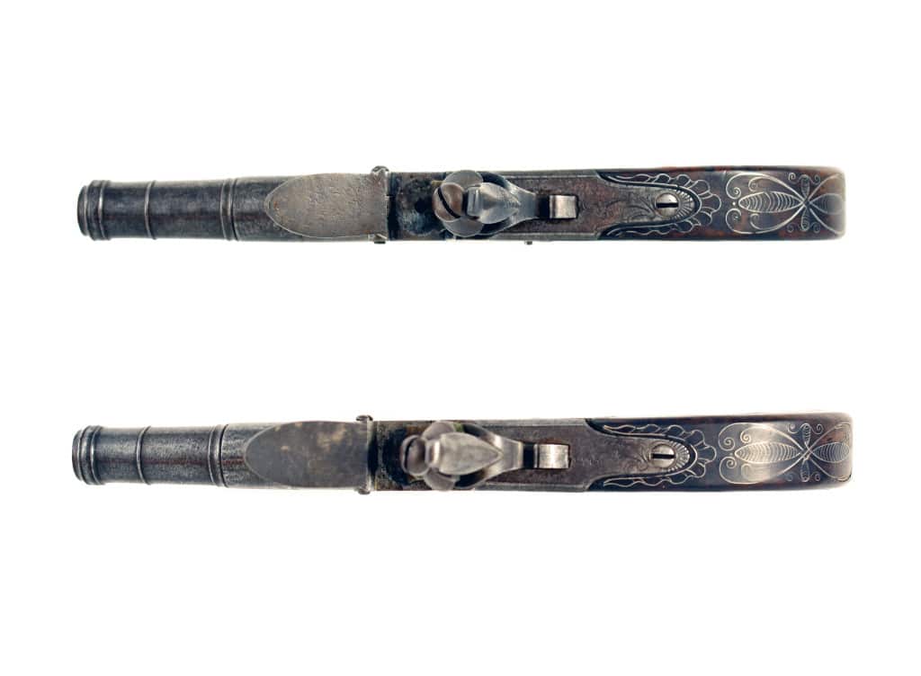 A Pair of Cannon Barrel Pistols by Furber, London. - Image 4