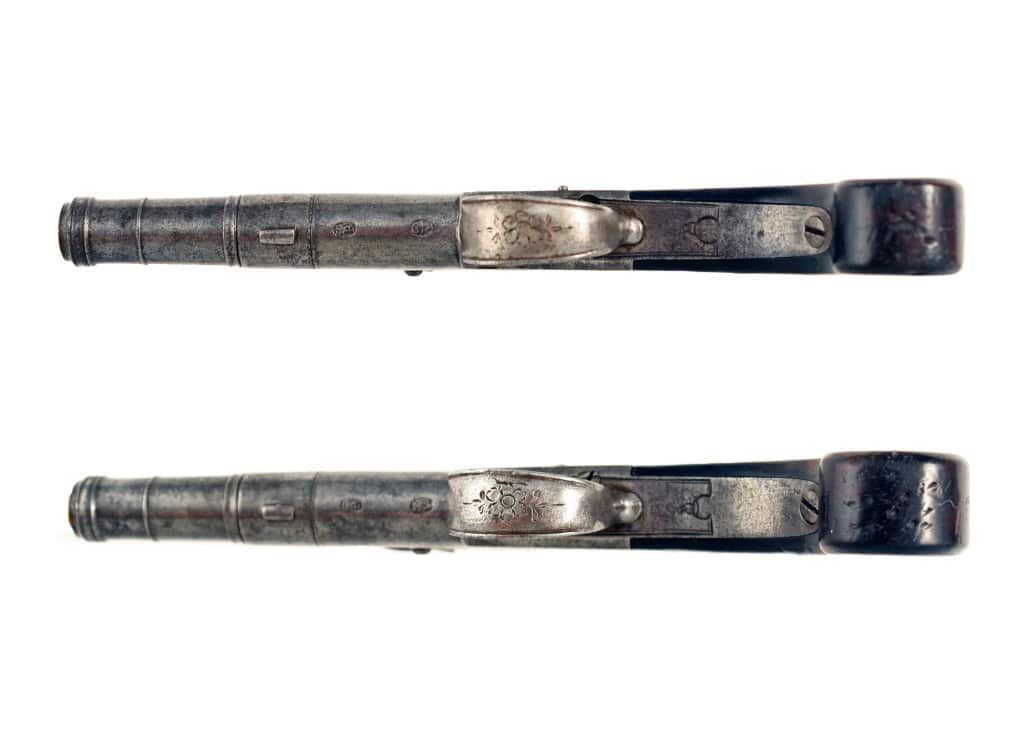 A Pair of Cannon Barrel Pistols by Furber, London. - Image 3