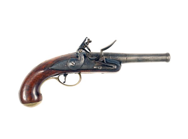 A Silver Inlaid Flintlock Pocket Pistol by J. Freeth.