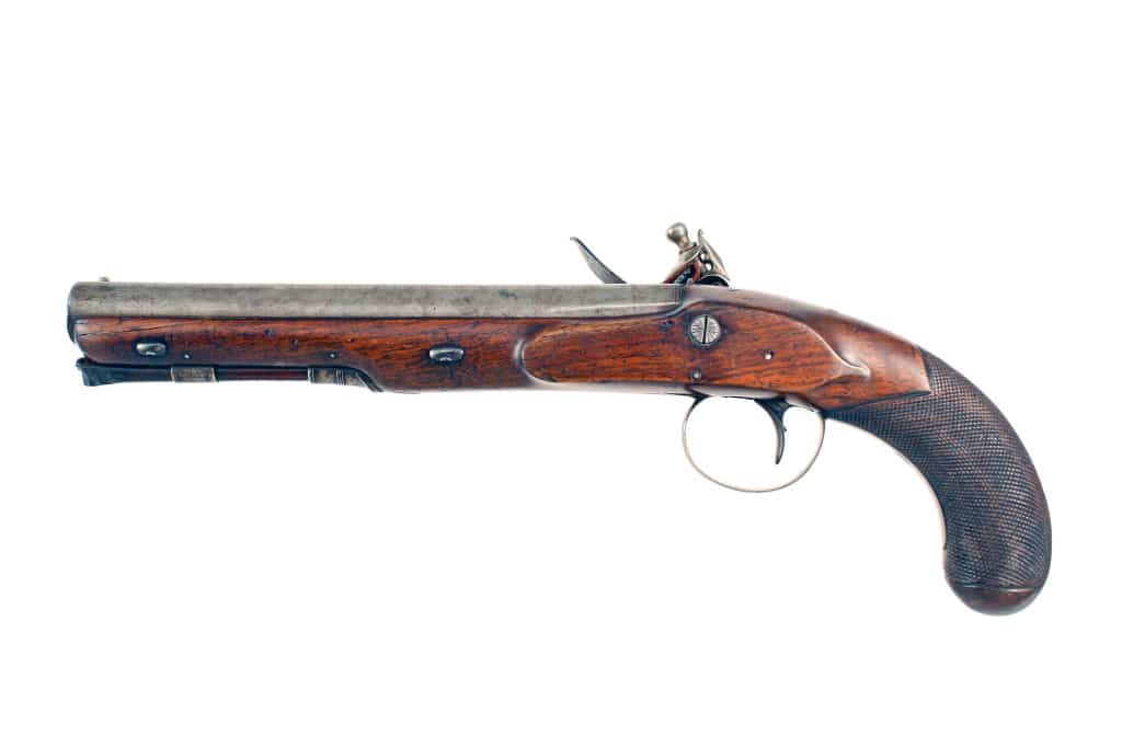 A Flintlock Officers Pistol by Hewson of London. - Image 2