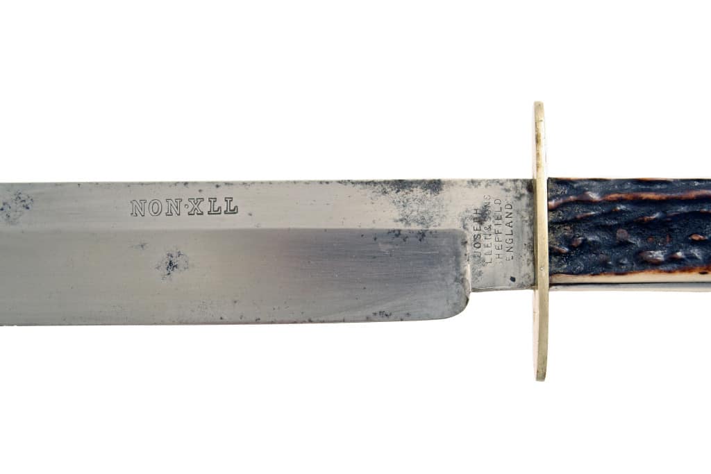 A Clip point Bowie Knife by Jospeh Allen & Sons. - Image 3