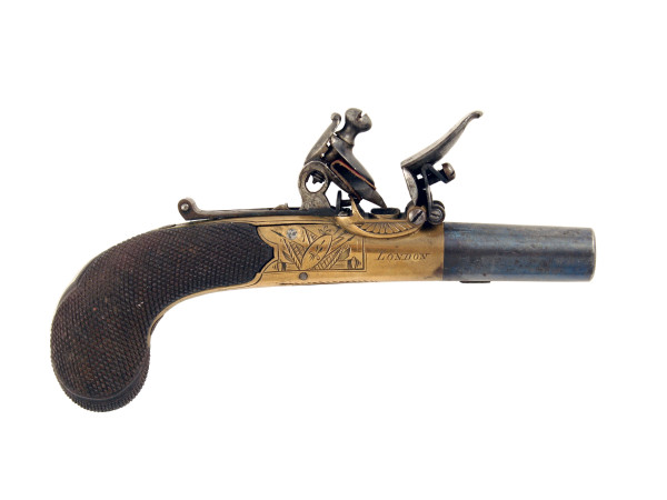 A Good Flintlock Pocket Pistol by T. Richards of London.