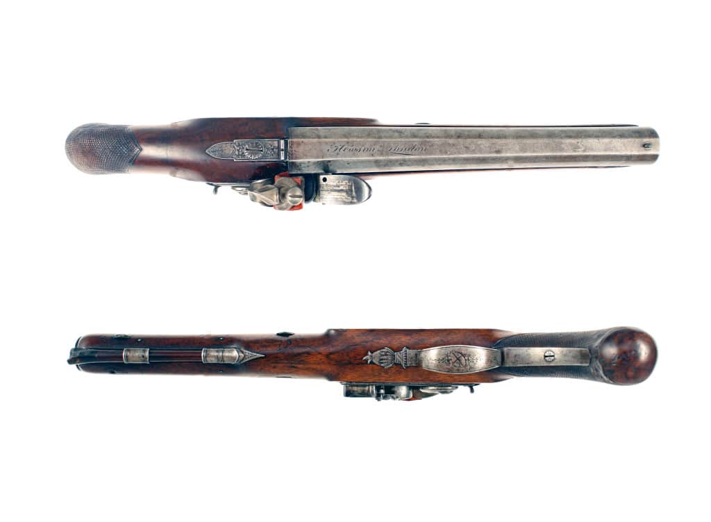A Flintlock Officers Pistol by Hewson of London. - Image 3