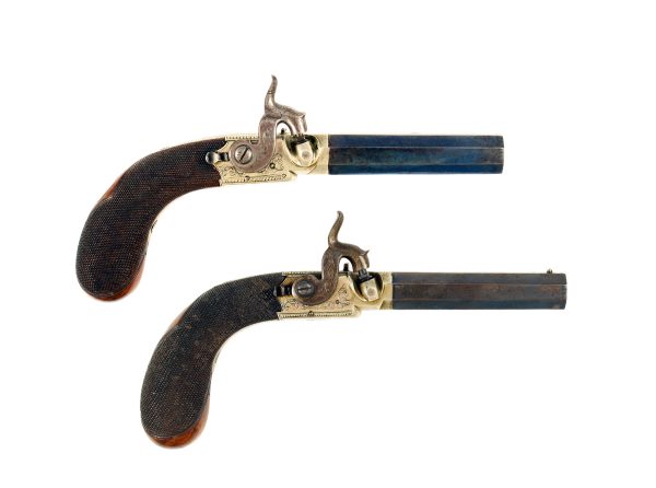 A Cased Pair of Percussion Pocket Pistols by Harvey & Co. Plymouth - Image 9
