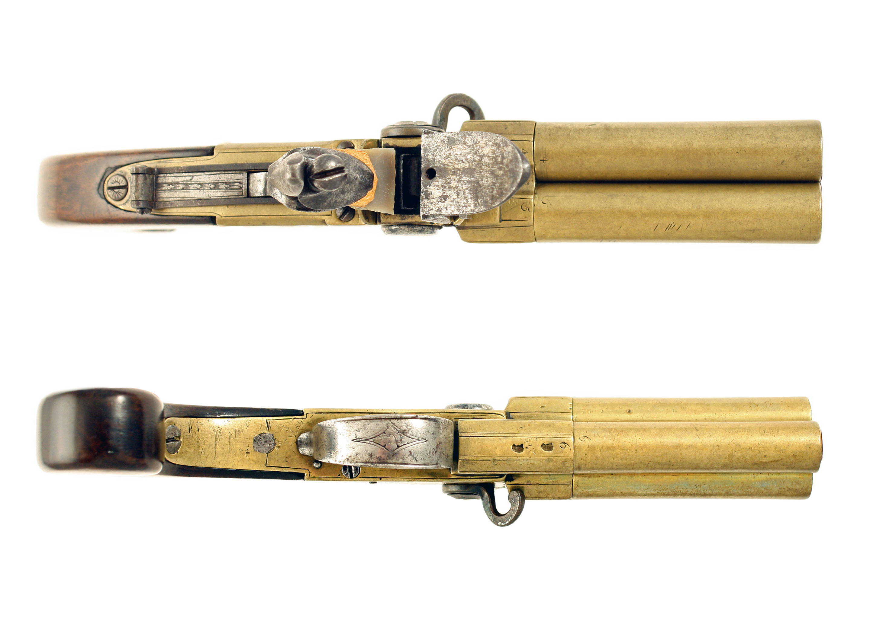 A Rare Three Barrelled Flintlock Pistol by Thomas - Image 3