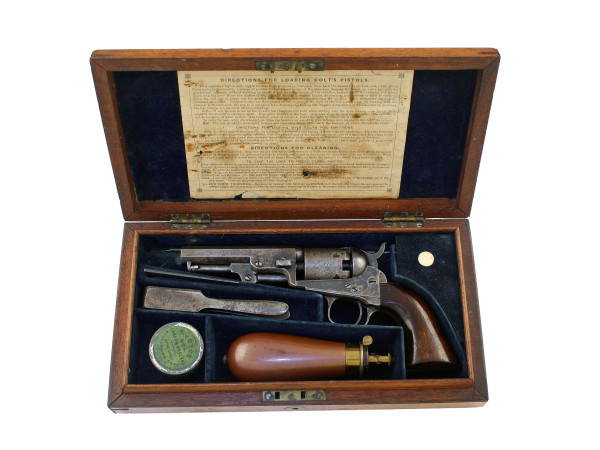 A Cased Colt 1849 Model Pocket Revolver, No. 7440.
